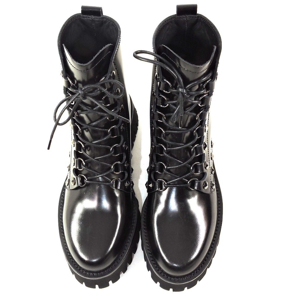CASADEI 🇮🇹 WOMEN'S BLACK LEATHER WINTER ANKLE COMFORT BOOTIE - Picture 6 of 8